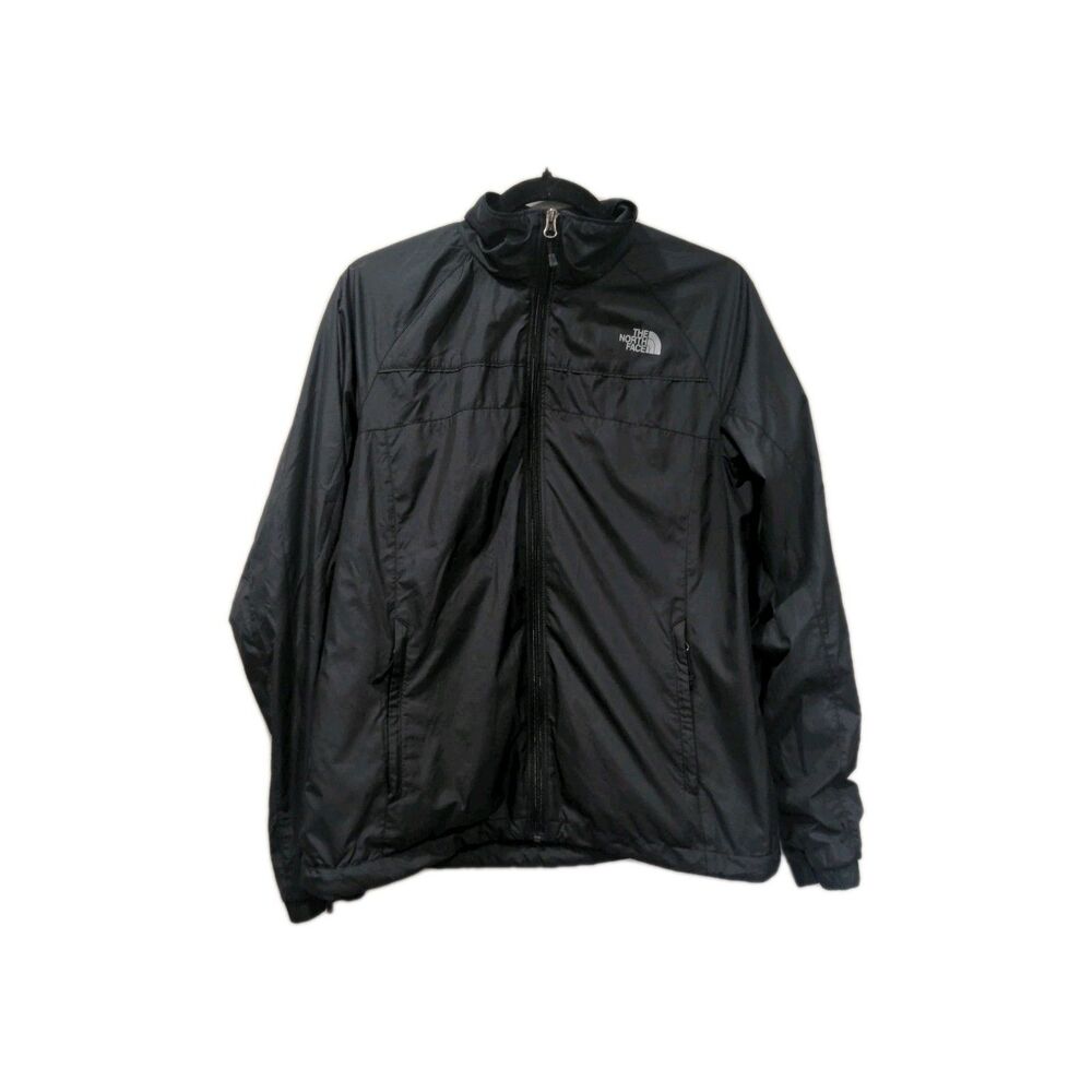 TNF Womens Hydrenalite Wind Breaker Full Zip Jacket Size M Black Running Outdoor
